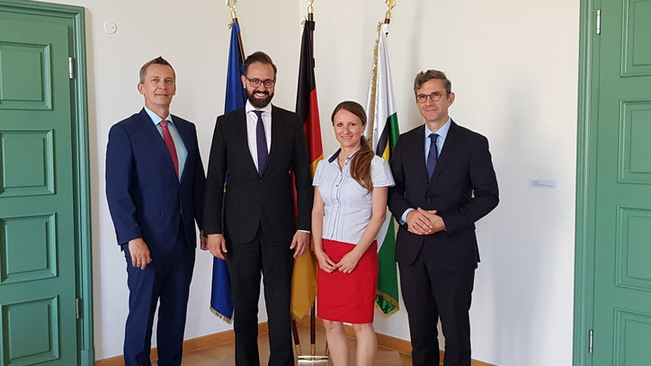 Gespräch mit dem sächsischen Justizminister Sebastian Gemkow am 27.06.2019 - Gruppenbild